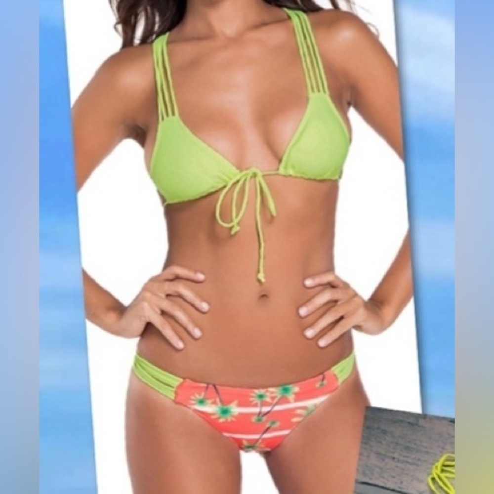 Braided racer back bikini swimsuit